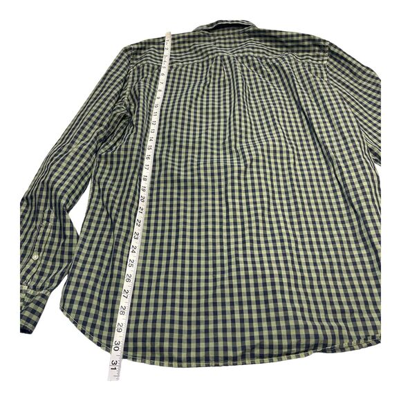 Gap Shirt Men's XL Green Blue Check Pockets Long Sleeve Classic Fit Button-Down - Picture 5 of 6
